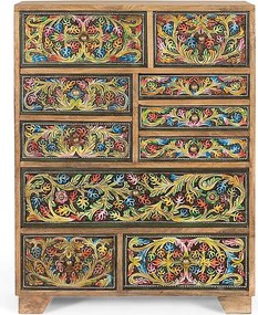 Komoda z drewna mango 70 cm, styl etniczny - 90x70x30