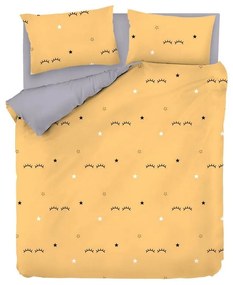 Żółto-szara pościel dwuosobowa 200x200 cm Dide – Mijolnir