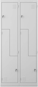 Szafa socjalna czterokomorowa Julia 80x45x185 cm szara