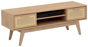 Szafka pod TV w dekorze dębu w naturalnym kolorze 128x47 cm Bridget – Støraa