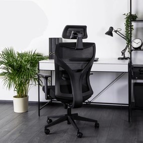Ergonomiczny fotel biurowy z tkaniny membranowej i siatki Spiral