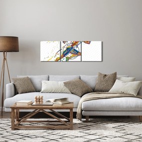 Obraz - Biegacz (z zegarem) (90x30 cm)