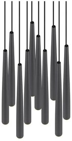 Czarna lampa wisząca LED ø 30 cm Cala – Trio Select