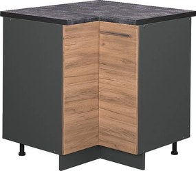 Szafka narożna złoty dąb energetyczny 80.5x60x82 fame-line