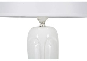 Biała ceramiczna lampa stołowa z tekstylnym kloszem (wys. 46 cm) Statua – Mauro Ferretti