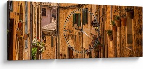 Obraz - Hiszpańska Ulica (z zegarem) (90x30 cm)