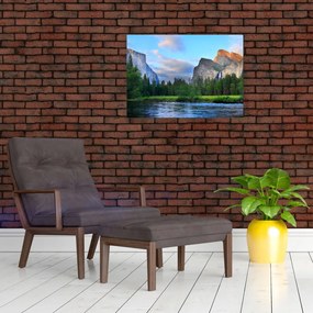 Obraz dzikiego górskiego krajobrazu (70x50 cm)