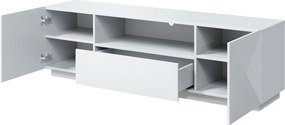 Szafka RTV Asha 167 cm z szufladami - biały mat