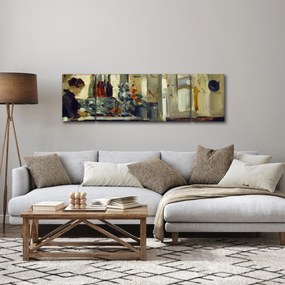 Obraz - Style of Edouard Manet, Bon Bock Cafe, reprodukcje (170x50 cm)