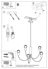 Czarna lampa wisząca ø 45 cm Karim – Nice Lamps