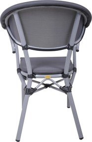 Szare metalowe krzesło ogrodowe Toskana – Garden Pleasure