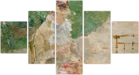 Obraz - Berthe Morisot, Young Woman Knitting, reprodukcje (125x70 cm)