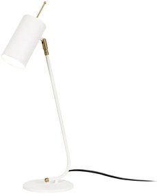 Biała lampa stołowa z metalowym kloszem (wysokość 55 cm) Sivani – Opviq lights