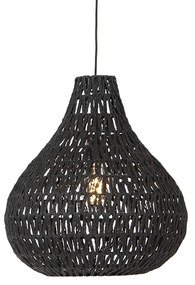 Retro lampa wisząca czarna 45cm - Lina Drop Retro Oswietlenie wewnetrzne