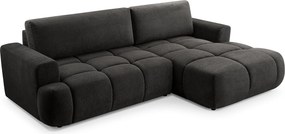 Masseno Narożnik VASTO z funkcją spania i pojemnikiem na pościel Narozniki L, Rozkładana sofa - Szary, VINCI 17