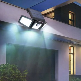 Lampa solarna obrotowa z 3 panelami