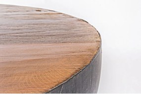 Szary/w naturalnym kolorze metalowy okrągły stolik ø 90 cm Lancaster – Bizzotto