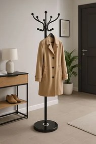 Wieszak czarny stojący na ubrania A0-G63