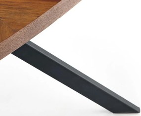 Loftowy stół z owalnym blatem orzechowym Locarno