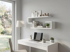 Półka ścienna KELVORO zestaw 2 sztuki, biała