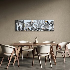 Obraz zwierząt w tropikalnym lesie (170x50 cm)