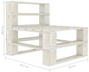 Biała sofa ogrodowa z palet drewnianych Z4-H38