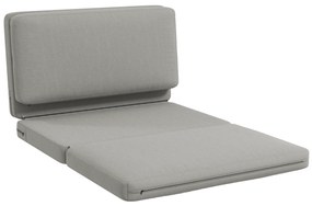 HOMCOM 2-w-1 składany fotel do relaksu, mata dla gości, podzielny, szerokość 120 cm, Jasnoszary