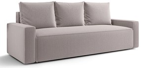 Jasnobeżowa sofa rozkładana z pojemnikiem E2-S88