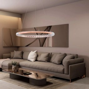 LAMPA WISZĄCA LED MS009-CP Różowe Złoto 59cm