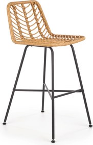 Rattanowy hoker z oparciem H97