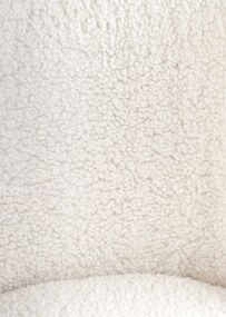 Krzesło, bouclé kremowe, K474 złoty stelaż, nowoczesne, eleganckie,