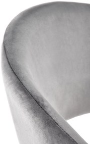 Krzesło popiel velvet K473 nowoczesne loft metalowe podłokietniki