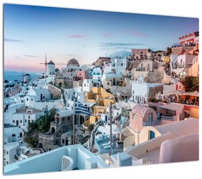 Obraz - Zmierzch na Santorini (70x50 cm)