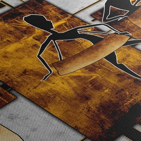 Obraz - Motywy kultury afrykańskiej (170x50 cm)
