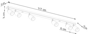Listwa oświetleniowa WINX 6L czarna/chrom SOLLUX  LIGHTING