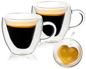 4Home Szklanka termiczna Big Heart Hot&Cool, 250 ml, 2 szt.