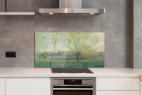 Szklany Panel Wierzby - Claude Monet