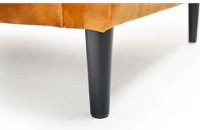 Żółta sofa z aksamitnym obiciem Scandic Adagio, szer. 153 cm