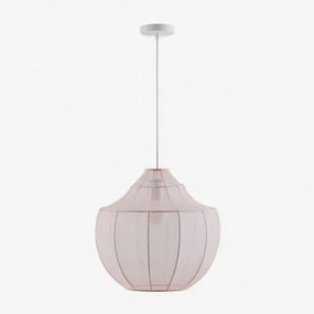 Lampa Sufitowa Wisząca Z Metalu I Tkaniny Adaya Cotton Candy - Sklum