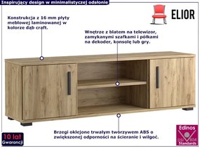 Stojąca szafka rtv dąb craft - Mirado 10X