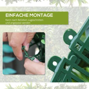 Outsunny Zielona ściana ze sztucznych roślin, 12 elementów, 50 x 50 cm