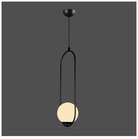 Czarna lampa wisząca Squid Lighting Arch, wys. 146 cm