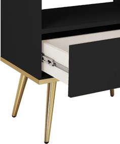 ORIANA Szafka nocna S 54 czarna | nogi złote