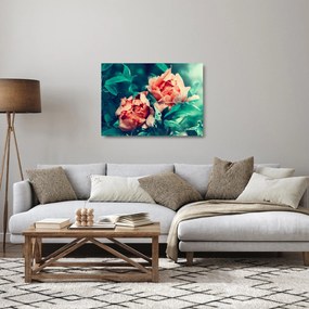 Obraz na szkle wiosennych kwiatów (70x50 cm)