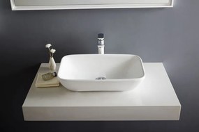 Umywalka nablatowa NT3155Ceramika łazienkowa - Biały - 58 x 12 x 38,5 cm