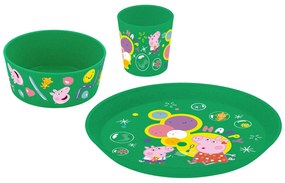 Zestaw naczyń dla dzieci Connect Świnka Peppa Pop, 3-częściowy, KOZIOL