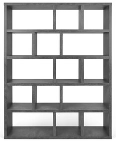 Szary regał w dekorze betonu 150x198 cm Berlin – TemaHome