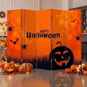 Parawan pokojowy 5-częściowy 225x172 Jednostronny dekoracyjny tematyczny świąteczny Czerwony Radosne Halloween