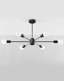 Żyrandol LANGO 6 czarny SOLLUX  LIGHTING