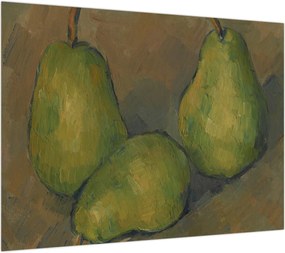 Obraz na szkle - Paul Cézanne, Three Pears, reprodukcje (70x50 cm)